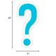 Caribbean Blue Question Mark Corrugated Plastic Yard Sign, 20in